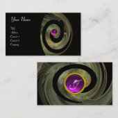 Carte De Visite PHOTON SWIRL GEM MONOGRAM noir violet (Devant / Derrière)