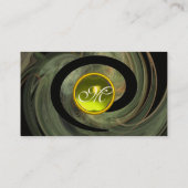 Carte De Visite PHOTON SWIRL GEM MONOGRAM noir violet jaune (Dos)