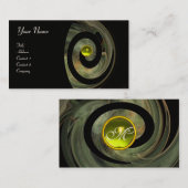Carte De Visite PHOTON SWIRL GEM MONOGRAM noir violet jaune (Devant / Derrière)