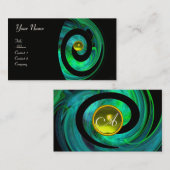 Carte De Visite PHOTON SWIRL GEM MONOGRAS noir vert jaune (Devant / Derrière)