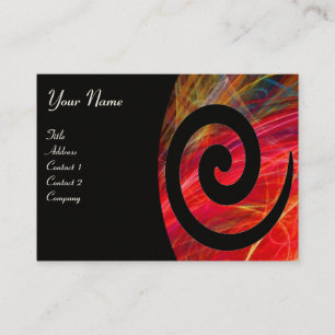 Carte De Visite PHOTON SWIRL noir rouge blanc