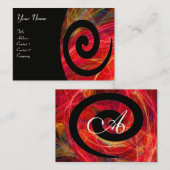 Carte De Visite PHOTON SWIRL noir rouge blanc (Devant / Derrière)