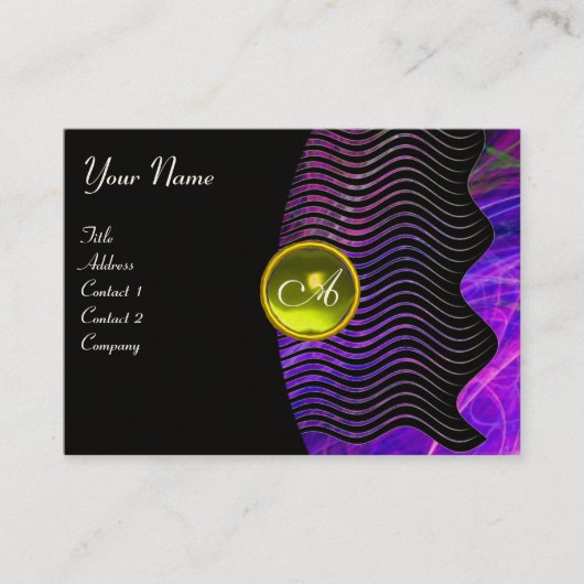 Carte De Visite PHOTON WAVES GEM monogramme vibrant (Devant)