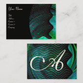 Carte De Visite PHOTON WAVES monogramme vibrant (Devant / Derrière)
