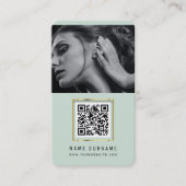 Carte De Visite photos code qr scannable code-barres moderne ment (Devant)