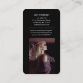 Carte De Visite photos code qr scannable code-barres moderne rose (Dos)