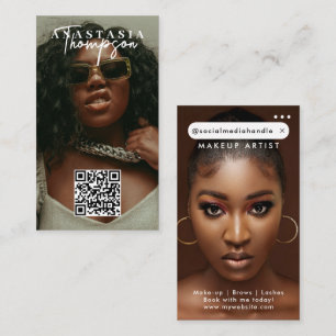 Carte De Visite Photos de beauté d'Influencer Médias sociaux minim