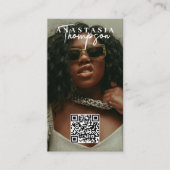 Carte De Visite Photos de beauté d'Influencer Médias sociaux minim (Devant)