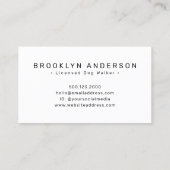 Carte De Visite Photos de Dog Walker (Dos)