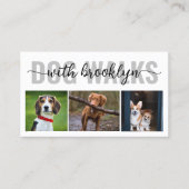 Carte De Visite Photos de Dog Walker (Devant)