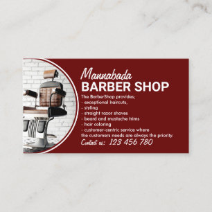 Carte De Visite Photos de Salon de Coiffure de Style Minimaliste B