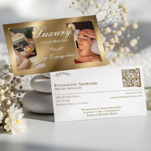 Carte De Visite Photos de spécialiste de luxe en or de Med Spa pro