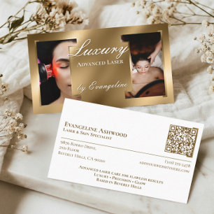 Carte De Visite Photos de spécialiste laser professionnel en or de