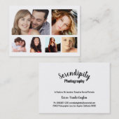 Carte De Visite Photos multiples pour n'importe quelle photographi (Devant / Derrière)