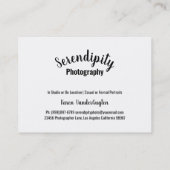 Carte De Visite Photos multiples pour n'importe quelle photographi (Dos)