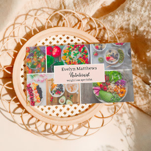 Carte De Visite Photos nutritionnistes diététistes modernes grille