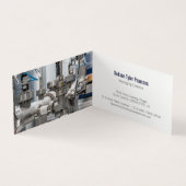 Carte De Visite Photos professionnelles bleu-foncé et du blanc (Intérieur)