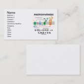 Carte De Visite Photosynthèse (formule chimique) (Devant / Derrière)