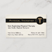 Carte De Visite Physical Therapist Therapy Business Cards (Devant)
