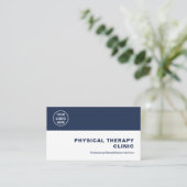 Carte De Visite Physical Therapy Clinic Custom Logo QR Code (Debout devant)