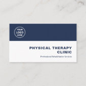 Carte De Visite Physical Therapy Clinic Custom Logo QR Code (Devant)