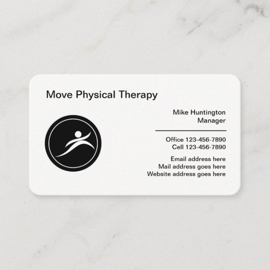 Carte De Visite Physical Therapy Medical Logo Template (Devant)