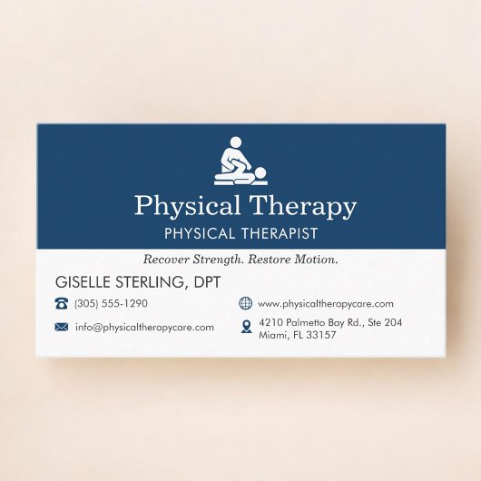 Carte De Visite Physical Therapy Office