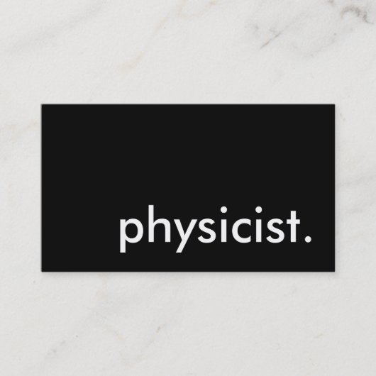 Carte De Visite physicien. (Devant)