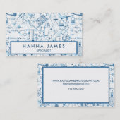 Carte De Visite Physics Doodle Science Sketch Personalized (Devant / Derrière)