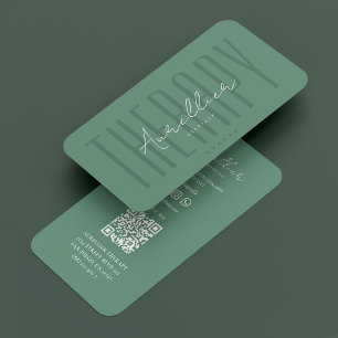 Carte De Visite Physiologiste de thérapie moderne Dusty Script Tur