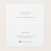 Carte De Visite Physiothérapeute moderne de chiropraticien équin (Intérieur déplié)