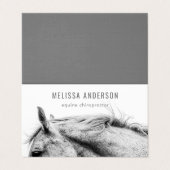 Carte De Visite Physiothérapeute moderne de chiropraticien équin (Extérieur déplié)