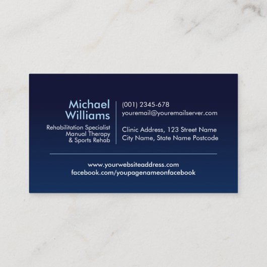 Carte De Visite Physiothérapie (Dos)