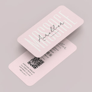 Carte De Visite Physiothérapie moderne Pastel Pink