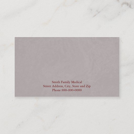 Carte de visite physique (Dos)