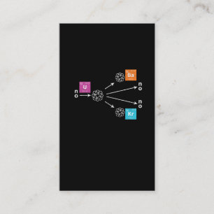 Carte De Visite Physique de la fission nucléaire Uranium Barium K