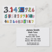 Carte De Visite Pi coloré calculé (Devant / Derrière)