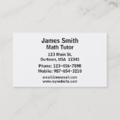 Carte De Visite Pi coloré calculé (Dos)