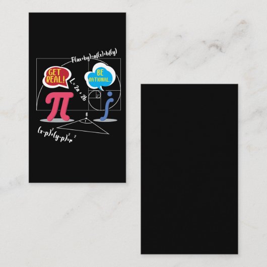 Carte De Visite Pi Day 2020 Mathématiques Formule de l'enseignant (Devant / Derrière)