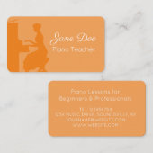 Carte De Visite Pianiste (Devant / Derrière)