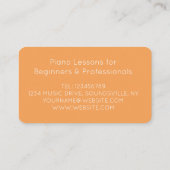 Carte De Visite Pianiste (Dos)