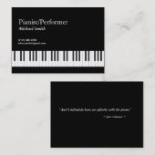 Carte De Visite Pianiste (Devant / Derrière)