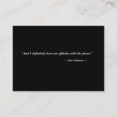 Carte De Visite Pianiste (Dos)