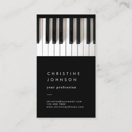 carte de visite pianiste (Devant)