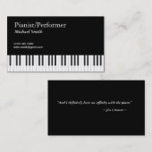 Carte De Visite Pianiste (Devant / Derrière)