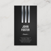 Carte De Visite Pianiste - Aspect métallique en acier (Devant)