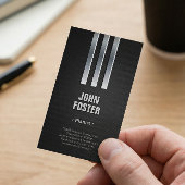 Carte De Visite Pianiste - Aspect métallique en acier