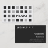 Carte De Visite PIANISTE (carrés de mod) (Devant / Derrière)