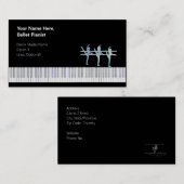 Carte De Visite Pianiste de ballet Iridescente Blue Var. Scintille (Devant / Derrière)