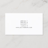 Carte De Visite pianiste de bouquet délicat (Dos)